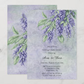Geschilderde Lavendel Wisteria Bruiloft Koppels Do Kaart (Voorkant / Achterkant)
