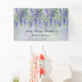 Geschilderde lavendel Wisteria Bruiloftsfeest Spandoek (Insitu)