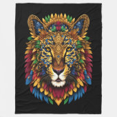 Geschilderde Leeuw in Verkleedkostuum Fleece Deken (Voorkant)