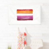 GESCHILDERDE LESBIENNE PRIDE VLAG ZONSONDERGANG ST SPANDOEK (Insitu)