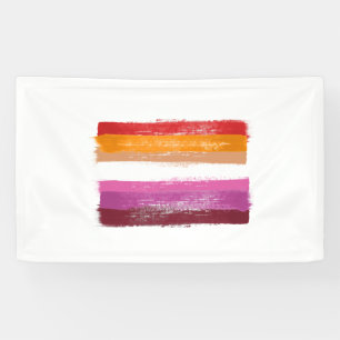 GESCHILDERDE LESBIENNE PRIDE VLAG ZONSONDERGANG ST SPANDOEK