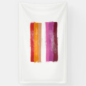 GESCHILDERDE LESBIENNE PRIDE VLAG ZONSONDERGANG ST SPANDOEK (Verticaal)