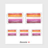 GESCHILDERDE LESBISCHE PROGRESSIEVLAG ZONSONDERGAN STICKER (Vel)