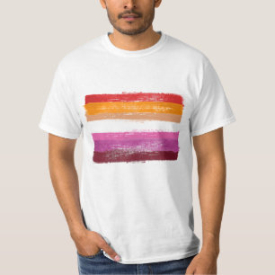 GESCHILDERDE LESBISCHE PROGRESSIEVLAGGEN ZONSONDER T-SHIRT