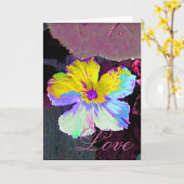 Geschilderde Liefde Wildflower Kaart (Gele Bloem)