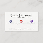 Geschilderde Lips Makeup Artist Visitekaartje (Achterkant)