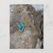 Geschilderde Little Heart Rock Verborgen op een ro Briefkaart (Voorkant)