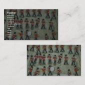 Geschilderde loodsoldaten visitekaartje (Voorkant / Achterkant)