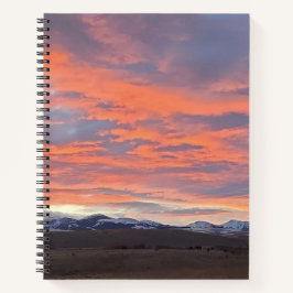 Geschilderde lucht spiraal notebook notitieboek