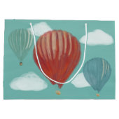 Geschilderde luchtballonnen gepersonaliseerd groot cadeauzakje (Achterkant)