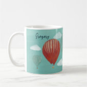 Geschilderde luchtballonnen gepersonaliseerd koffiemok (Links)
