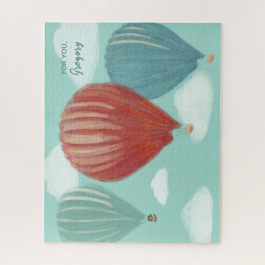 Geschilderde luchtballonnen gepersonaliseerd legpuzzel (Verticaal)