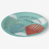 Geschilderde luchtballonnen gepersonaliseerd papieren bordje (Gekanteld)