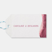 Geschilderde marsala moderne eenvoudige bruiloft d cadeaulabel (Achterkant Horizontaal)