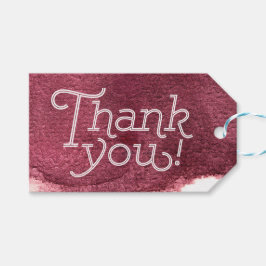 Geschilderde marsala moderne eenvoudige bruiloft d cadeaulabel