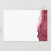 Geschilderde marsala moderne eenvoudige bruiloft r informatiekaartje (Achterkant)