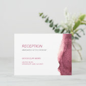 Geschilderde marsala moderne eenvoudige bruiloft r informatiekaartje (Staand voorkant)