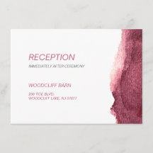 Geschilderde marsala moderne eenvoudige bruiloft r