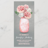 Geschilderde mason jar bruiloft programma's (Voorkant)