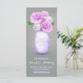 Geschilderde mason jar bruiloft programma's (Staand voorkant)