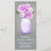 Geschilderde mason jar bruiloft programma's (Voorkant)