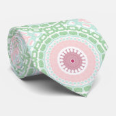 Geschilderde medaillonpatroonpatroon in roze en gr stropdas (Opgerold)