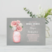 Geschilderde metselaar potje rustieke bruids douch kaart (Staand voorkant)