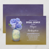 Geschilderde metselaar potje rustieke bruids douch kaart (Voorkant / Achterkant)