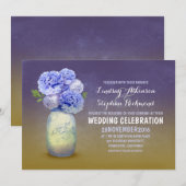 Geschilderde metselaarpot rustieke bruiloft uitnod kaart (Voorkant / Achterkant)