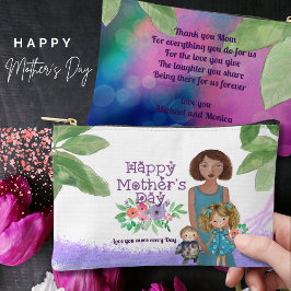 Geschilderde moeder & Kinder bloemenillustratie Etui