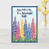 Geschilderde Moederdag bloei kaart (Gele Bloem)