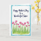 Geschilderde Moederdag Zuster Kaart (Gele Bloem)
