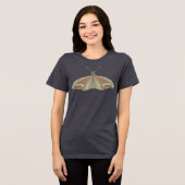 Geschilderde mot Tri-Blend shirt (Voorkant volledig)