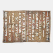 Geschilderde muur oude winkel teken theedoek (Horizontaal)