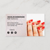 Geschilderde nagels | Damaskpatroon | loyaliteit Klantenkaartje (Voorkant)