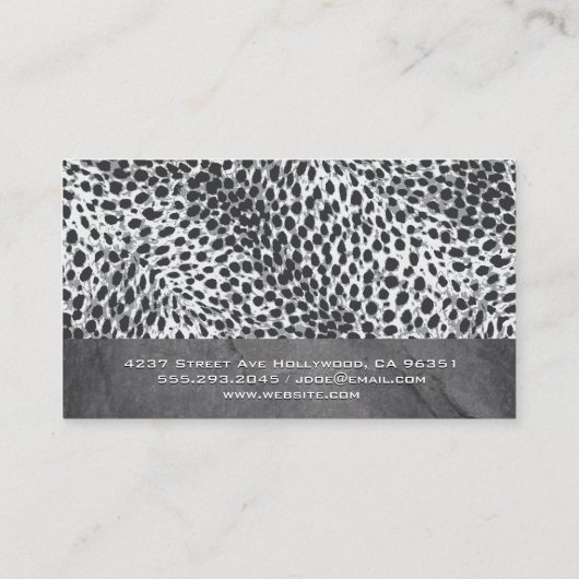 Geschilderde nagels | luipaardprint klantenkaartje (Achterkant)