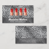 Geschilderde nagels | luipaardprint klantenkaartje (Voorkant / Achterkant)