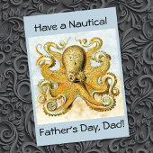 Geschilderde nautische octopus kraken pijlinktvis  kaart