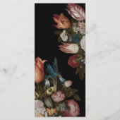 Geschilderde Nederlandse tulpen en gemengde bloemb Menu (Achterkant)