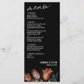 Geschilderde Nederlandse tulpen en gemengde bloemb Menu (Voorkant)