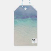 Geschilderde Oceaangerand Cadeaulabel (Achterkant)