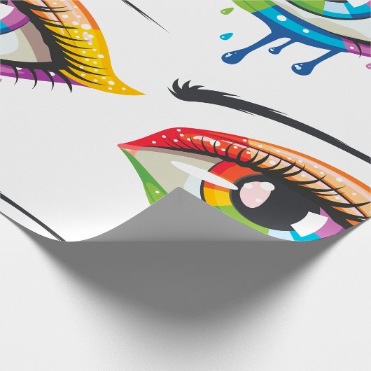 Geschilderde ogen cadeaupapier