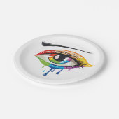 Geschilderde ogen papieren bordje (Gekanteld)