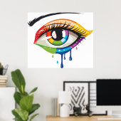 Geschilderde ogen poster (Thuiskantoor)