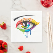 Geschilderde ogen servet