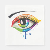 Geschilderde ogen servet (Voorkant)