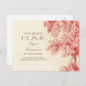 Geschilderde Old Tree Save the Date briefkaarten (Voorkant / Achterkant)