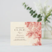 Geschilderde Old Tree Save the Date briefkaarten (Staand voorkant)