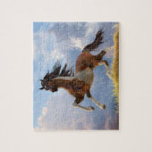 Geschilderde oorlogspaard legpuzzel (Verticaal)