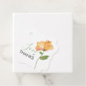 Geschilderde oranje bloemen aquarel klaprozen bedankjes labels (In situ)